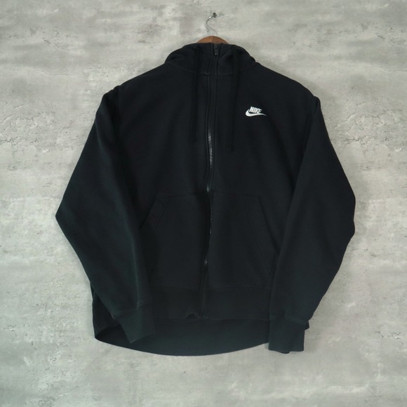Nike Other - Nike Full Zip Hoodie Medium Black Sportswear Futura Logo Mens Sweatshirt